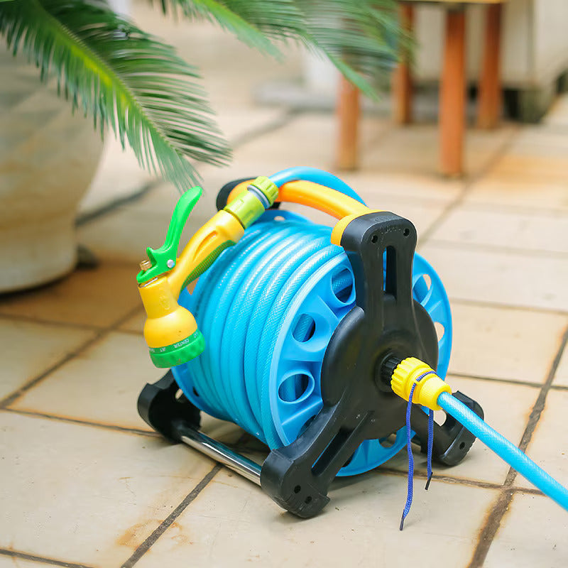 Furtun de gradina Albastru, pe tambur AT PERFORMANCE®, 20m, Inclusiv duza si cuplaj